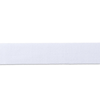 Cotton ribbon strong 20 mm natural white