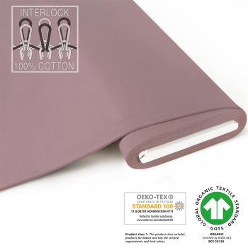 Organic Interlock-Jersey - GOTS 6.0 - antique-pink
