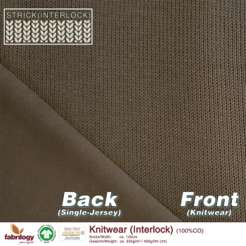 Organic Knitwear (Interlock) - GOTS 6.0 - dark-grey