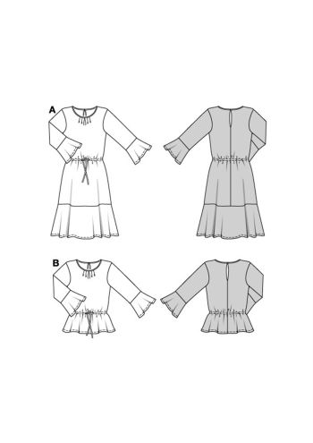 Bluse + Kleid | BURDA | Gr: 34 - 44 | Level: 2