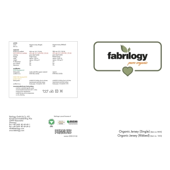 Farbkarte - Bio Jersey/ Bio Bündchenware