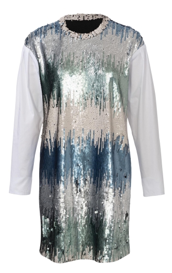Kleid  + Bluse aus zwei Stoffen – legere Form | BURDA | Gr: 34-44 | Level: 2