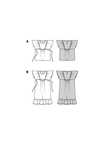 Kleid+Bluse | BURDA | Gr: 104-146 | Level: 2