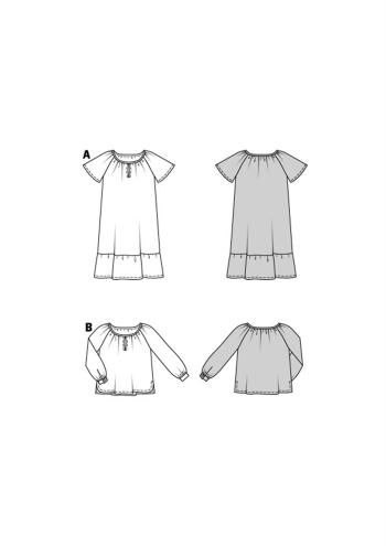 Kleid+Bluse | BURDA | Gr: 110-140 | Level: 2