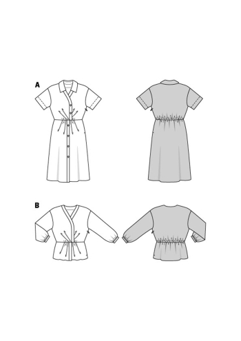 Kleid+Bluse | BURDA | Gr: 34-44 | Level: 3