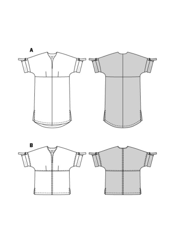 Kleid+Bluse | BURDA | Gr: 44-54 | Level: 2
