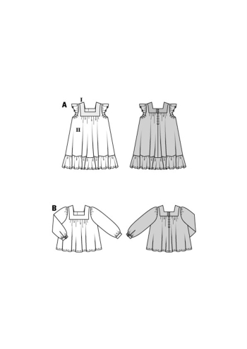 Kleid+Bluse | BURDA | Gr: 92-122 | Level: 3