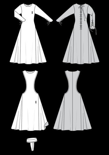 Kleid Mittelalter | BURDA | Gr: 36-50 | Level: 2