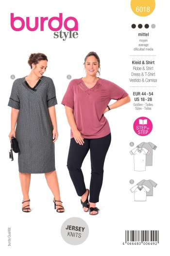 Kleid / Shirt | BURDA | Gr: 44 - 54 | Level: 3