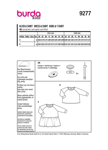 Kleid, Shirt | BURDA | Gr: 56-98 | Level: 2