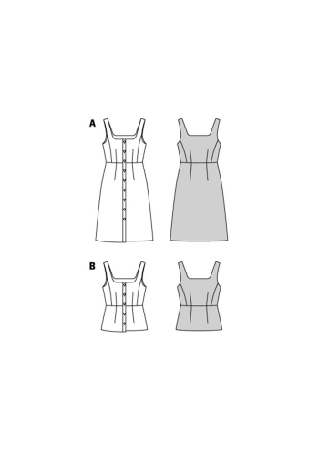 Kleid+Top | BURDA | Gr: 34-44 | Level: 3