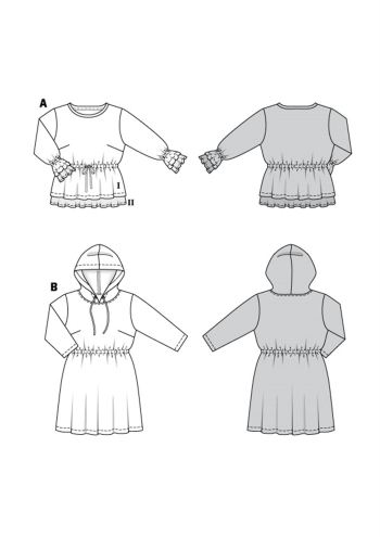 Shirt, Kleid | BURDA | Gr: 44-54 | Level: 2