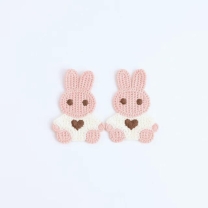 Patches | Embroidery | bunny | 40x60mm | oldpink