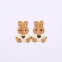 Patches | Embroidery | bunny | 40x60mm | brown