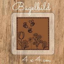 Bees and flowers | Iron-on Label