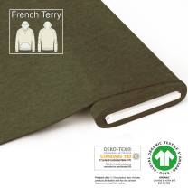 Bio French Terry - GOTS - meliert-olivgrün