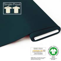 Organic Single-Piqué - GOTS - dark-petrol
