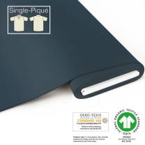 Organic Single-Piqué - GOTS - indigo