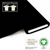 Organic Single-Piqué - GOTS - black