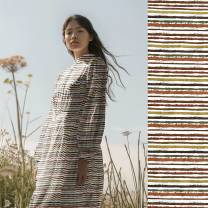 Multicolour Stripe (Popeline) - ECO - rot