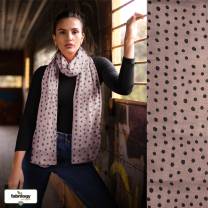 Playful Dots (Musselin flat) - ECO - Soft Mocha
