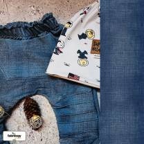 REMNANTS | 120 cm | JeansLook (French Terry) - GOTS - denim dark blue