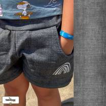 REMNANTS | 140 cm | JeansLook (French Terry) - GOTS - denim dark grey