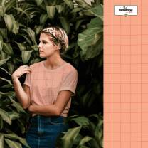 RESTSTÜCK | 170 cm | Raster (TENCEL®) - peach