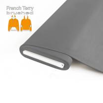 RESTSTÜCK | 60 cm | REMNANTS | 60 cm | Organic French Terry brushed - GOTS grey