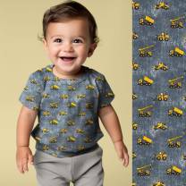 RESTSTÜCK | 80 cm | Construction Vehicles (Popeline) - ECO - anthrazit