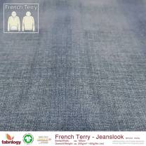 RESTSTÜCK | 80 cm | REMNANTS | 80 cm | Jeanslook (French Terry) - GOTS - denim