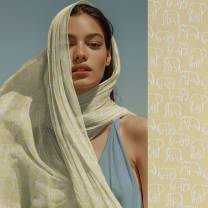 RESTSTÜCK | 80 cm | Sketchy Elephants (Popeline) - ECO - gelb