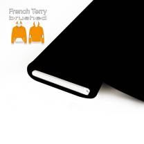 RESTSTÜCK | 90 cm | Bio French Terry (brushed) - GOTS - schwarz