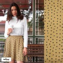 Sketchy Hearts (Musselin flat) - ECO - Honey Brown  