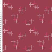 Pointy Stars - GOTS - bordeaux