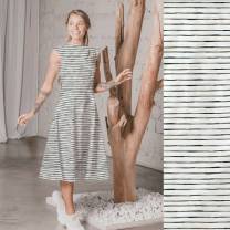 Stripped Cotton (Popeline) - ECO - bronze
