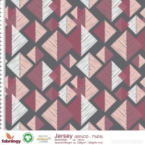 Tangram - GOTS 6.0 - grey-pink-wine red