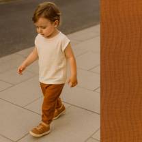 Wave Whisper (Jacquard Musselin) - ECO - Rust Clay
