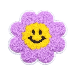 Patches | flower | smile | 60mm | purple