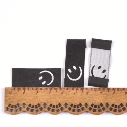 Patches | smile | 15x40mm | black