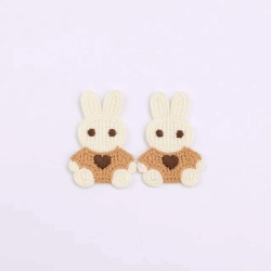 Patches | Embroidery | bunny | 40x60mm | ecru