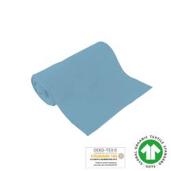 Bio Bündchenware - GOTS - himmelblau