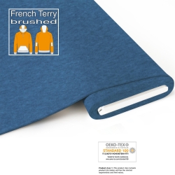Bio French Terry (brushed) - meliert-blau