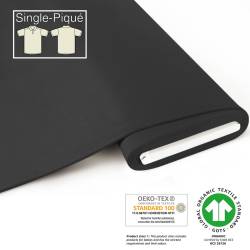 Organic Single-Piqué - GOTS - dark-grey