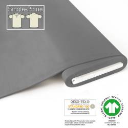 Organic Single-Piqué - GOTS - grey