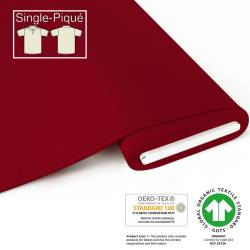 Organic Piqué - GOTS - cherry red