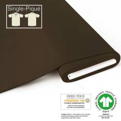 Organic Single-Piqué - GOTS - truffle