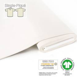 Organic Single-Piqué - GOTS - white