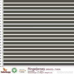Bio Streifen-Jersey (10/3mm) - GOTS - mausgrau/weiß