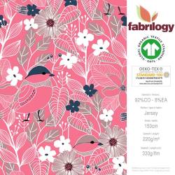 Flowers - GOTS - pink